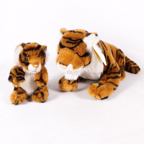 Tiger & Baby Cub Stuffed Animal Cat Plush Plushie Stuffie Purr-Fection MJC 1988 - Picture 9 of 14